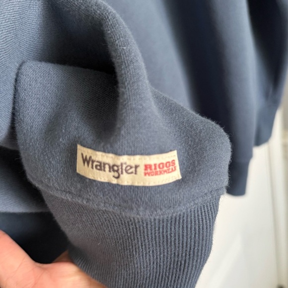Wrangler Riggs Workwear Blue Hoodie Size XL - Picture 3 of 5
